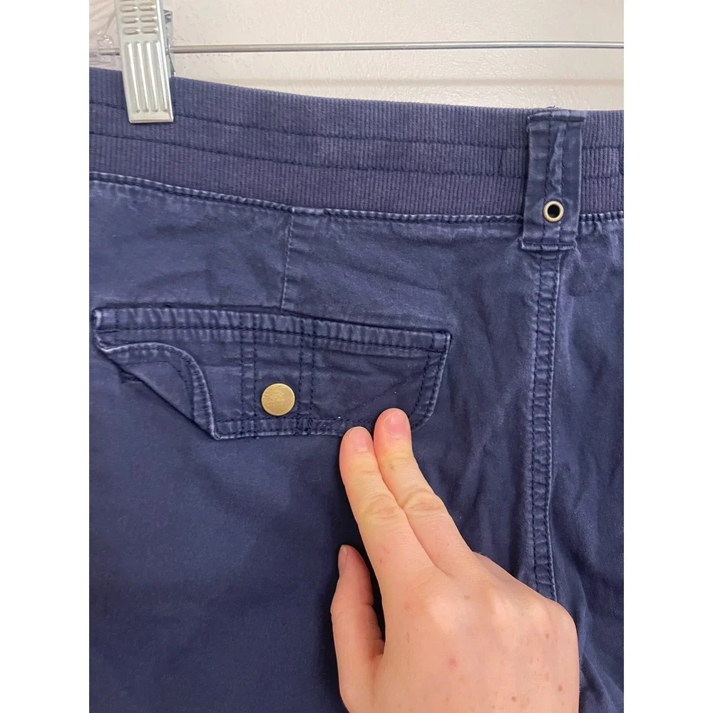 Vintage Lee Blue Cargo‎ Camo Counselor Granola 90s Navy Shorts